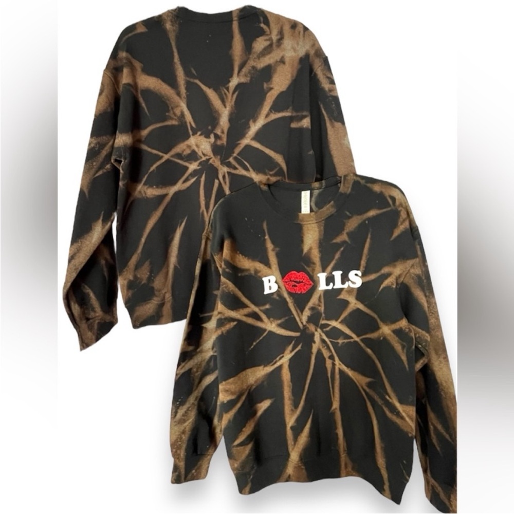 Buffalo Bills bleached glitter lip sweatshirt